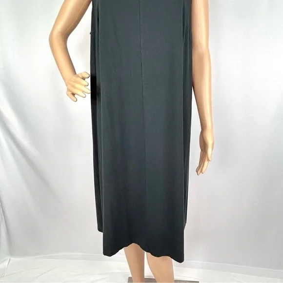 J. Jill Black Keyhole Neck Midi Dress Size 1X - Picture 6 of 12